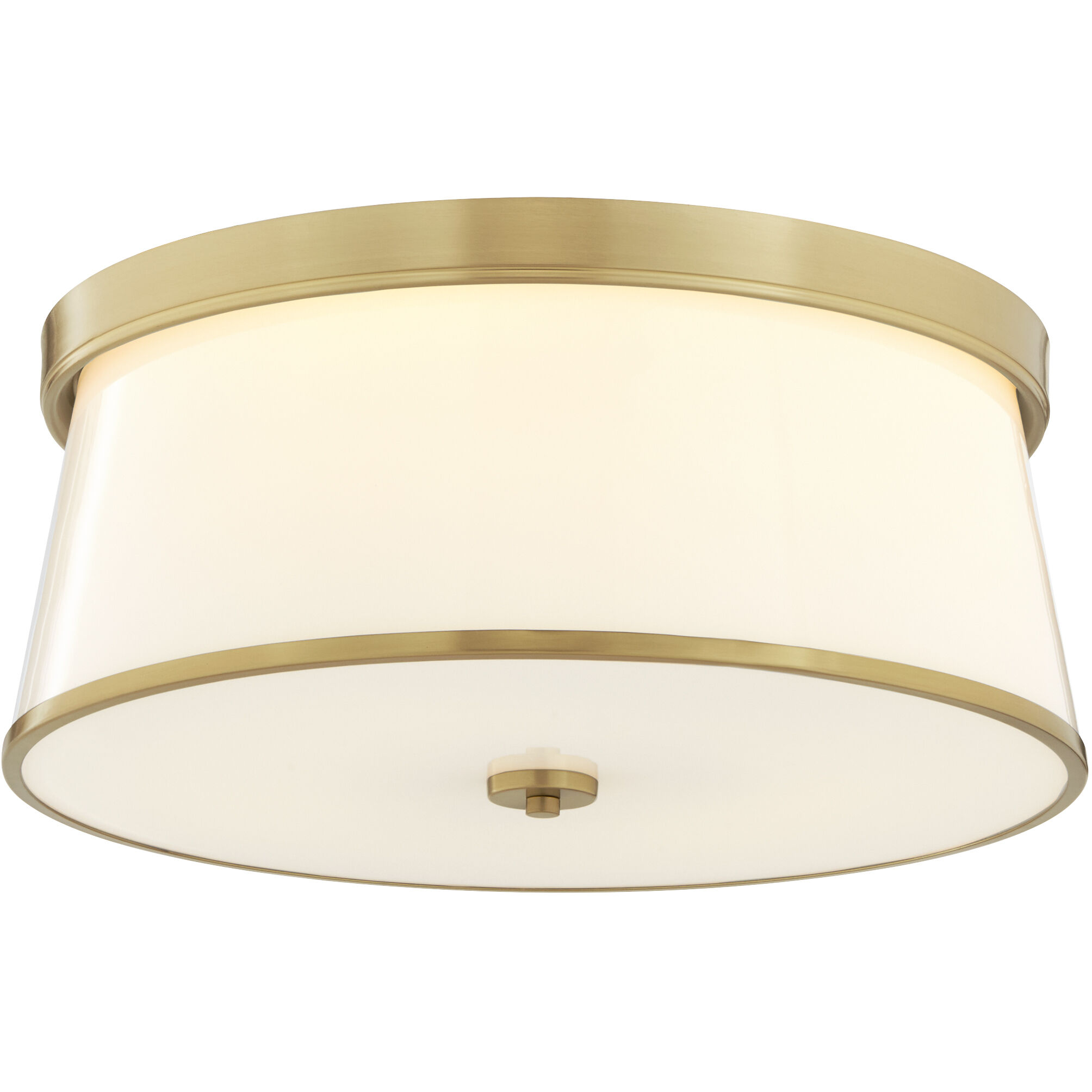 Weir 4 Light 20 inch Aged Brass Flush Mount Ceiling Light