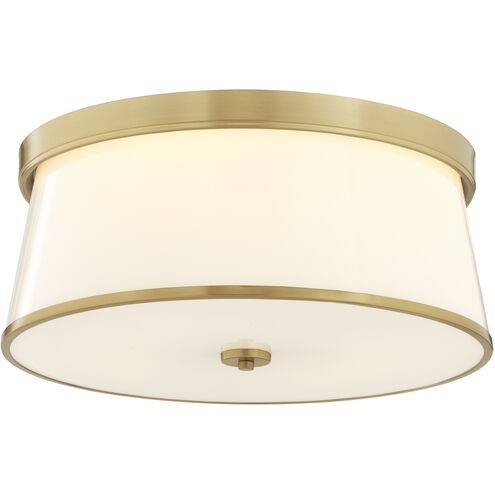 Weir 4 Light 20 inch Aged Brass Flush Mount Ceiling Light
