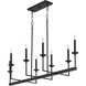 Eldorado 8 Light 18 inch Matte Black Chandelier Ceiling Light