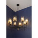 Dalia 8 Light 30 inch Noir with Aged Brass Chandelier Ceiling Light