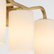 Rutherford 3 Light 22.75 inch Brushed Brass Vanity Light Wall Light