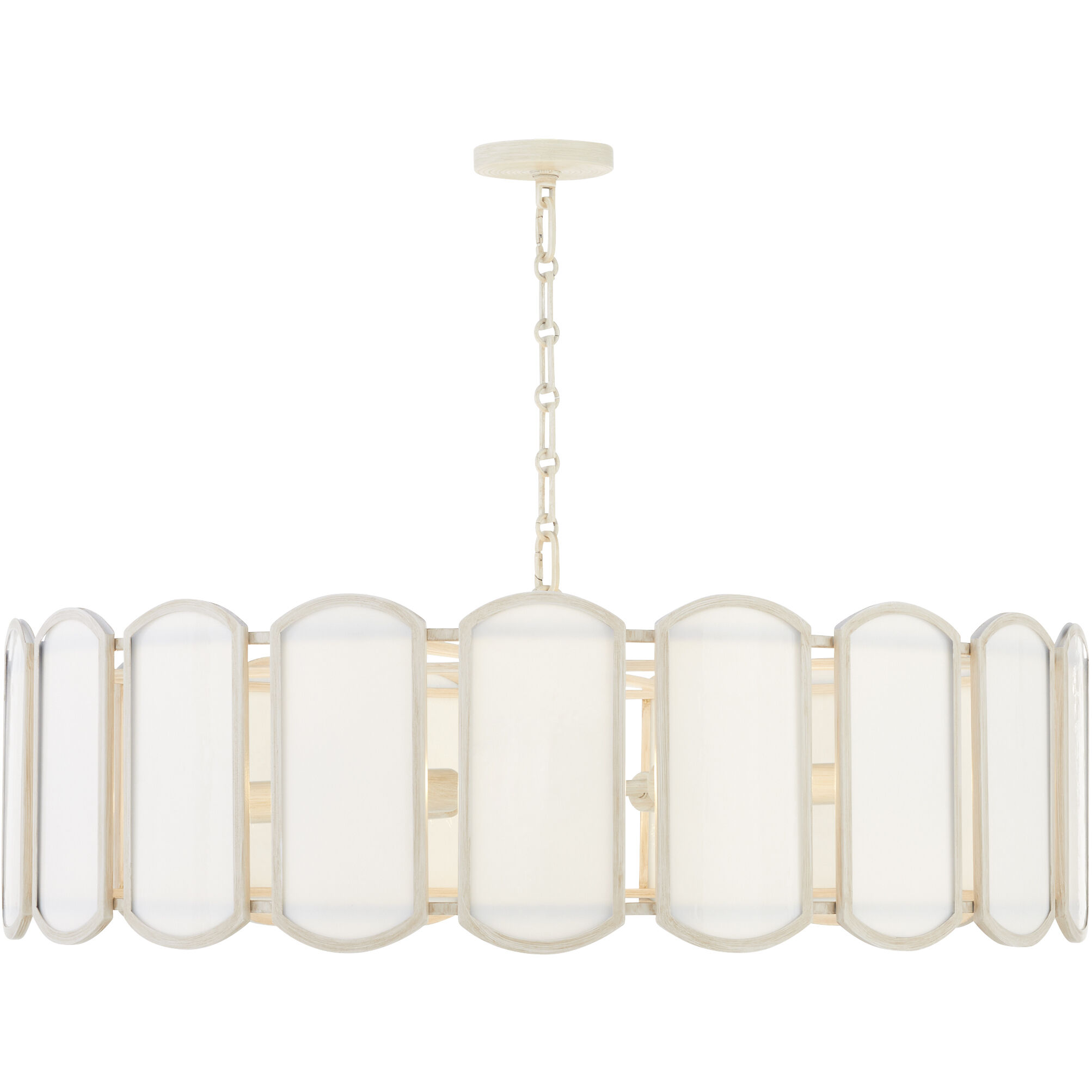 Belleview 8 Light 38 inch Washed Oak Pendant Ceiling Light