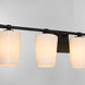 Goodwin 32.88 inch Matte Black Vanity Light Wall Light in Opal