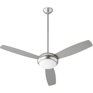 Expo 52 inch Satin Nickel with Silver/Weathered Gray Blades Ceiling Fan
