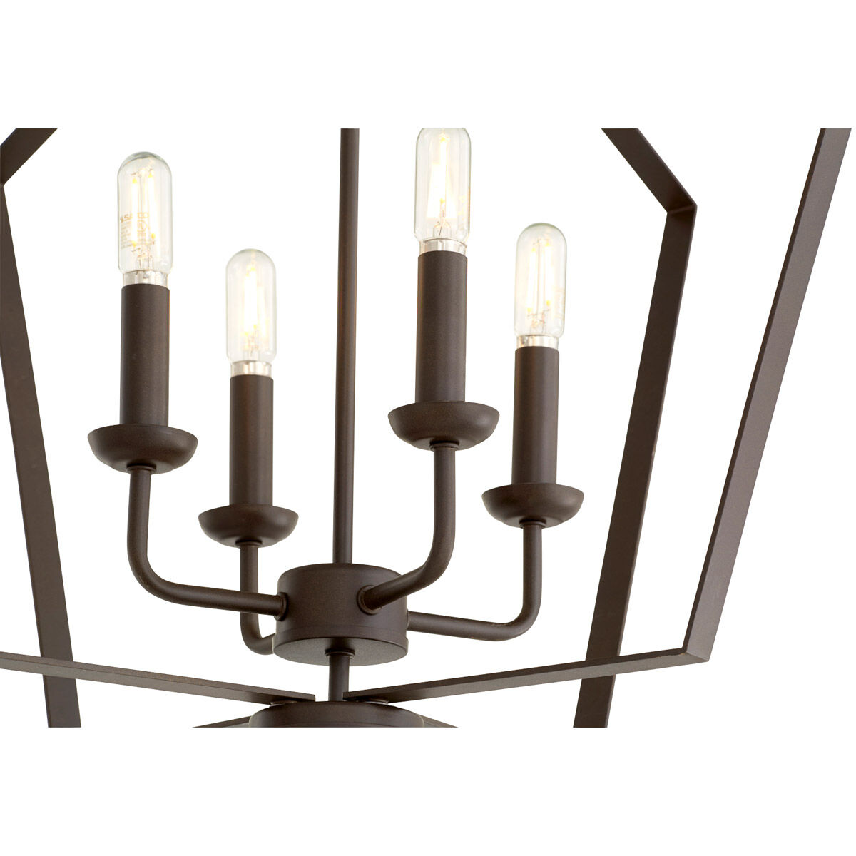 Fort Worth 4 Light 23 inch Oiled Bronze Mini Chandelier Ceiling Light, Quorum Home