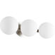 Globe 3 Light 22 inch Satin Nickel Vanity Light Wall Light 