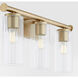 Mercier 4 Light 32 inch Aged Brass Vanity Light Wall Light