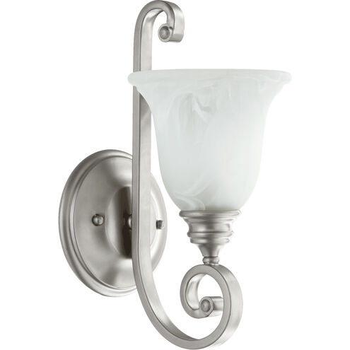Bryant 1 Light 7 inch Classic Nickel Wall Sconce Wall Light in Faux Alabaster