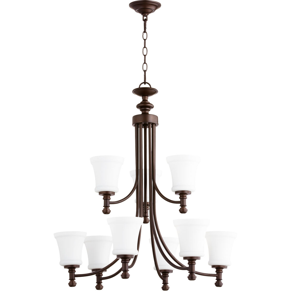 Rossington 9 Light 29.5 inch Oiled Bronze Chandelier Ceiling Light