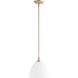 Enclave 1 Light 9 inch Aged Silver Leaf Pendant Ceiling Light