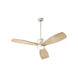 Lurus 64 inch Satin Nickel with Weathered Gray Blades Ceiling Fan