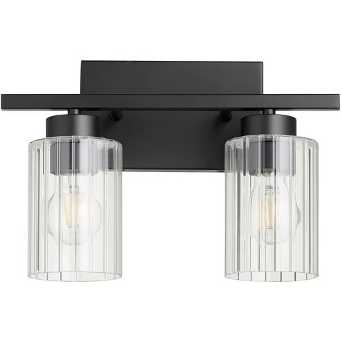 Ladin 2 Light 14 inch Noir Vanity Light Wall Light