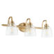 Reyes 3 Light 25 inch Aged Brass Vanity Light Wall Light