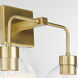 Lacy 2 Light 15 inch Aged Brass Vanity Light Wall Light