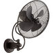 Piazza 22.25 inch Noir Outdoor Wall Fan