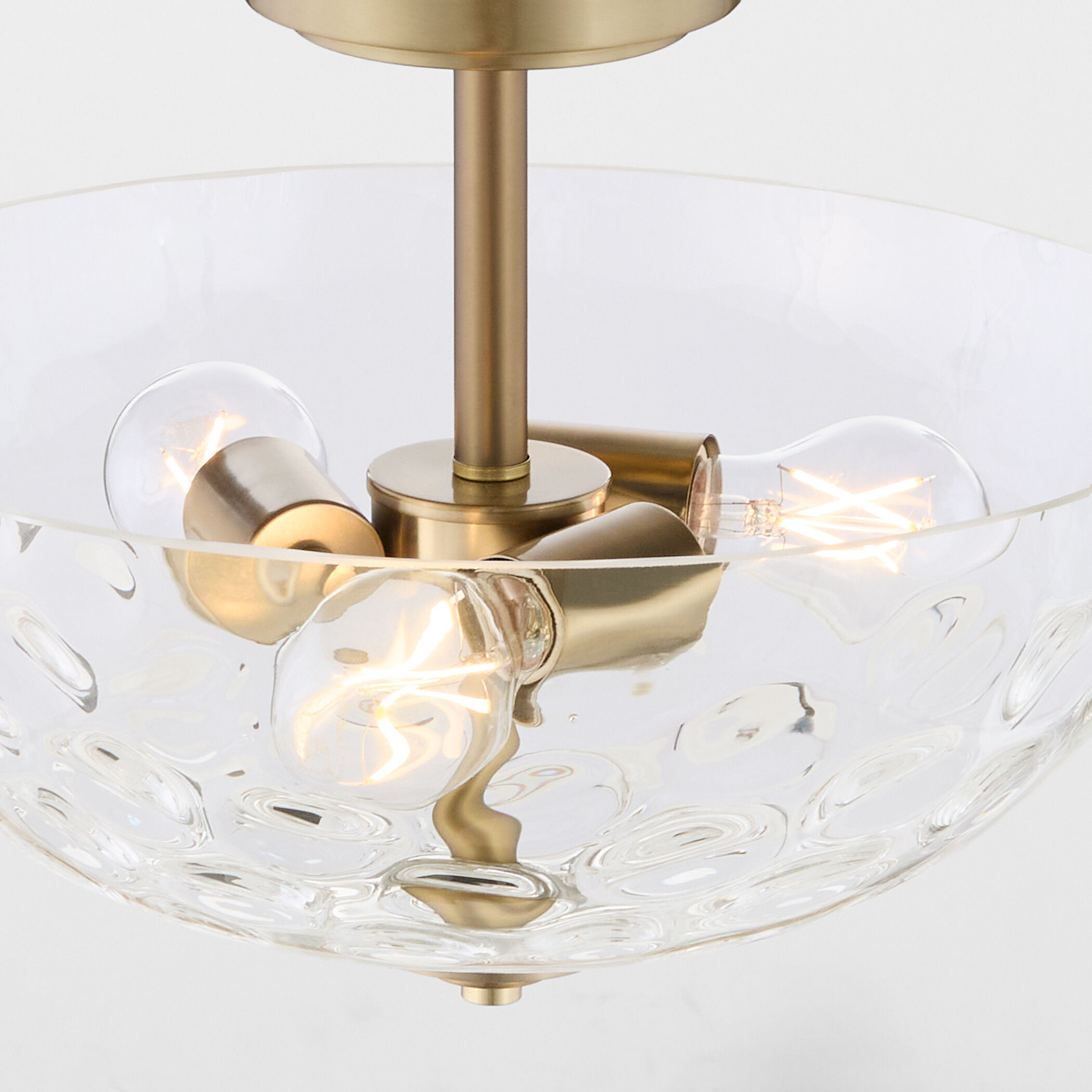 Adams 3 Light 15 inch Aged Brass Dual Mount Ceiling Light