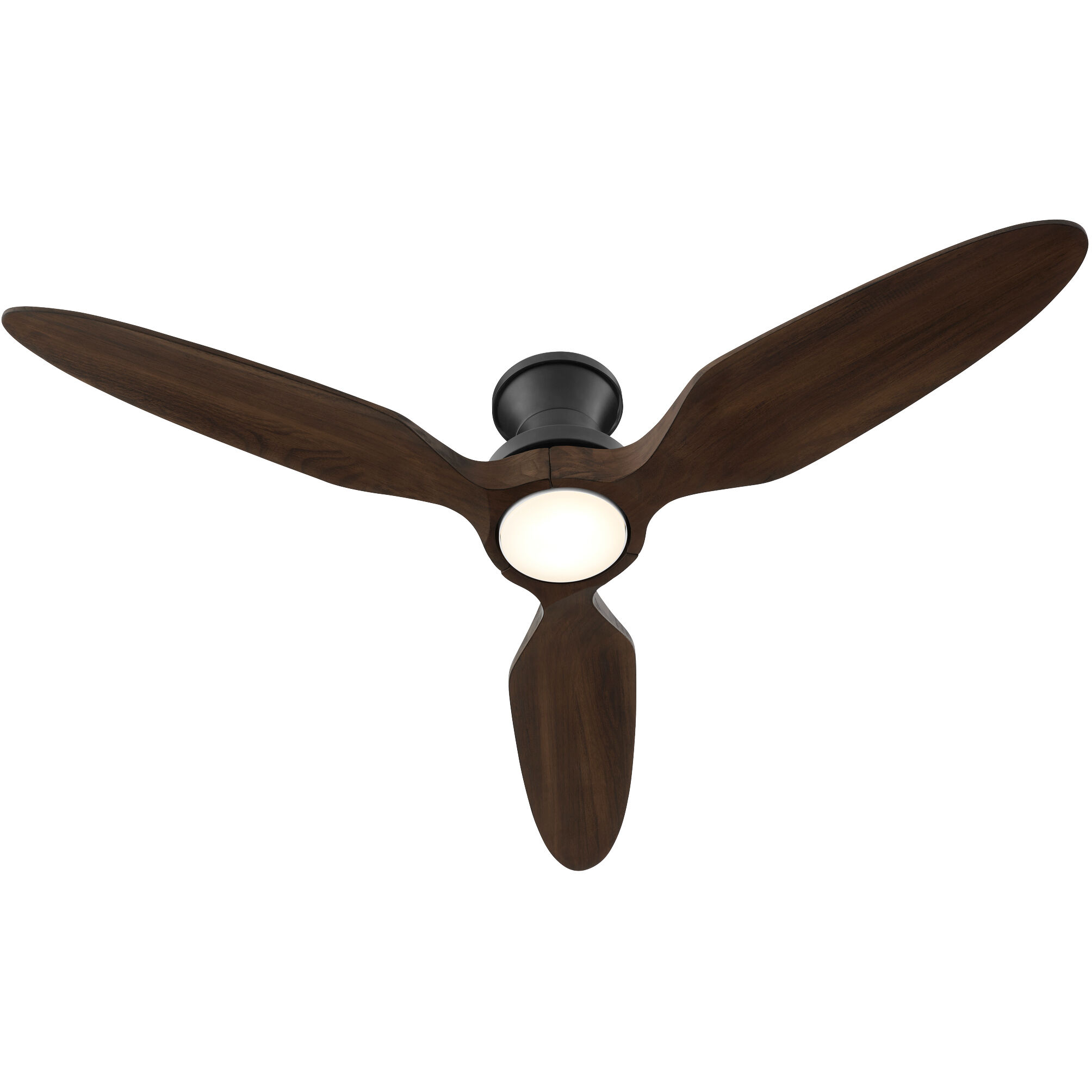 Veleta 56 inch Matte Black with Walnut Blades Ceiling Fan