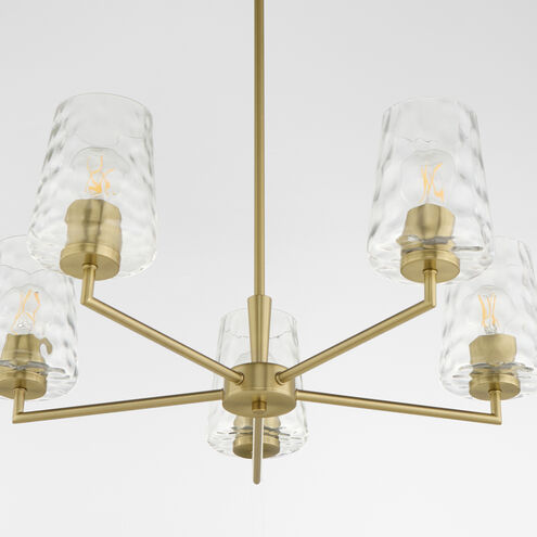 Goodwin 5 Light 27 inch Aged Brass Chandelier Ceiling Light