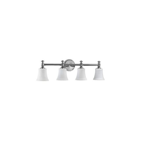 Rossington 4 Light 30 inch Aged Brass Vanity Light Wall Light in Clear Seeded