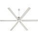 Zeus 80 inch Satin Nickel Patio Fan