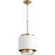 Fort Worth 1 Light 10.5 inch Studio White and Aged Brass Mini Pendant Ceiling Light