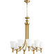 Rossington 8 Light 27 inch Aged Brass Chandelier Ceiling Light