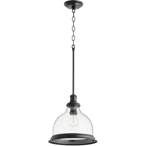 Fort Worth 1 Light 12 inch Noir Pendant Ceiling Light