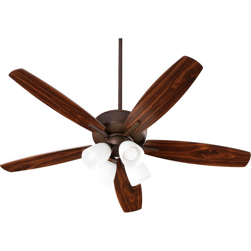 Breeze 52 inch Oiled Bronze with Dark Oak/Walnut Blades Indoor Ceiling Fan