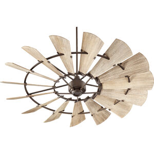 Windmill 72 inch Oiled Bronze with Weathered Oak Blades Indoor Ceiling Fan 