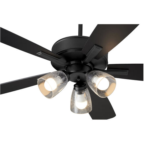 Ovation 52 inch Matte Black with Matte Black/Weathered Gray Blades Ceiling Fan