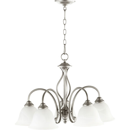 Spencer 5 Light 24 inch Classic Nickel Dinette Chandelier Ceiling Light