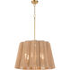 Anton 6 Light 26 inch Brushed Brass Pendant Ceiling Light