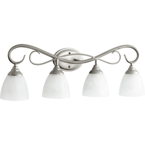 Powell 4 Light 32 inch Classic Nickel Vanity Light Wall Light