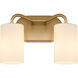 Rutherford 2 Light 13.25 inch Brushed Brass Vanity Light Wall Light