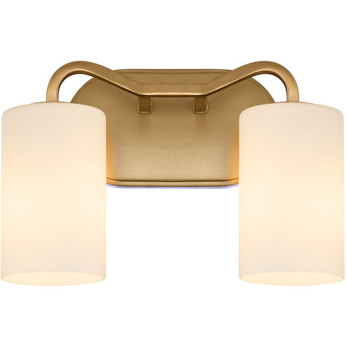 Rutherford 2 Light 13.25 inch Brushed Brass Vanity Light Wall Light