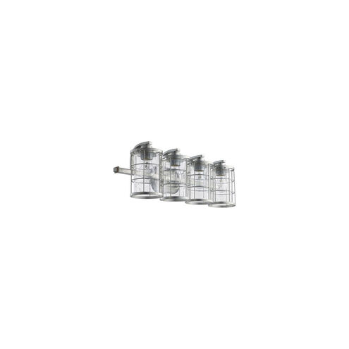 Ellis 4 Light 26.25 inch Tumbled Steel Vanity Light Wall Light
