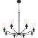Lawton 8 Light 35 inch Matte Black Chandelier Ceiling Light