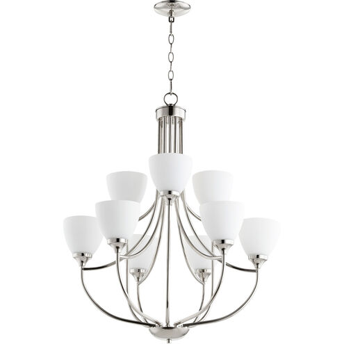 Enclave 9 Light 27 inch Polished Nickel Chandelier Ceiling Light