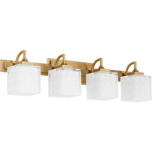Diamonte 4 Light 30.25 inch Brushed Brass Vanity Light Wall Light