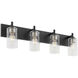 Fallstaff 4 Light 31.5 inch Matte Black Vanity Light Wall Light
