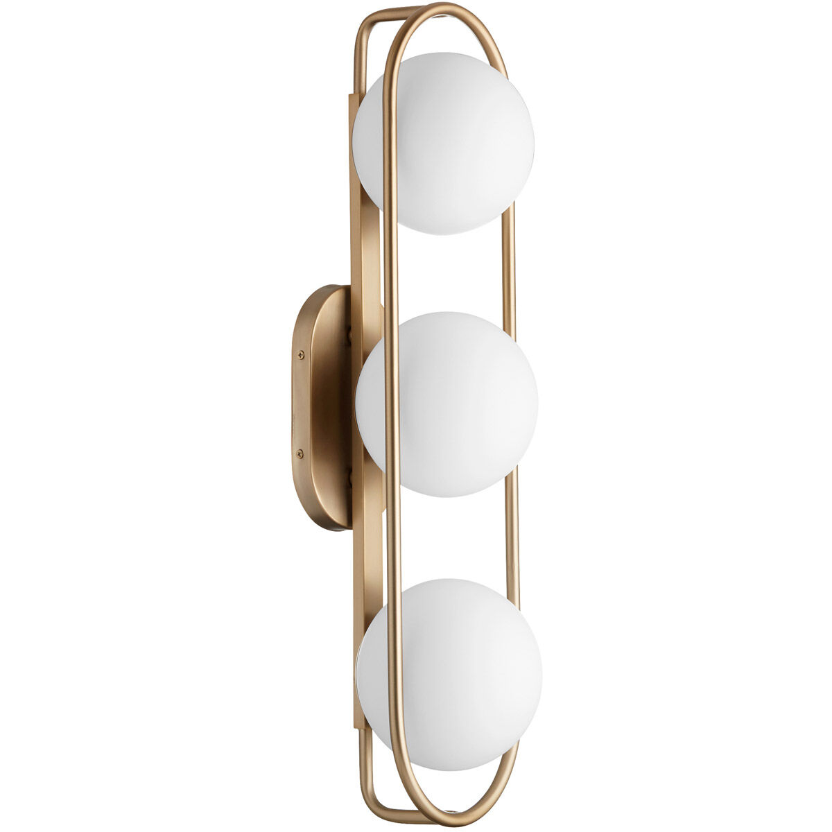 Belmont 3 Light 26 inch Aged Brass Vanity Light Wall Light