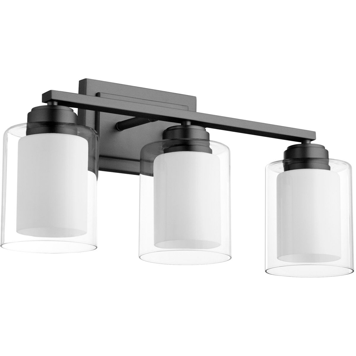 Fort Worth 3 Light 21 inch Matte Black Vanity Light Wall Light