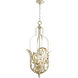 Le Monde 4 Light 15.75 inch Aged Silver Leaf Pendant Ceiling Light
