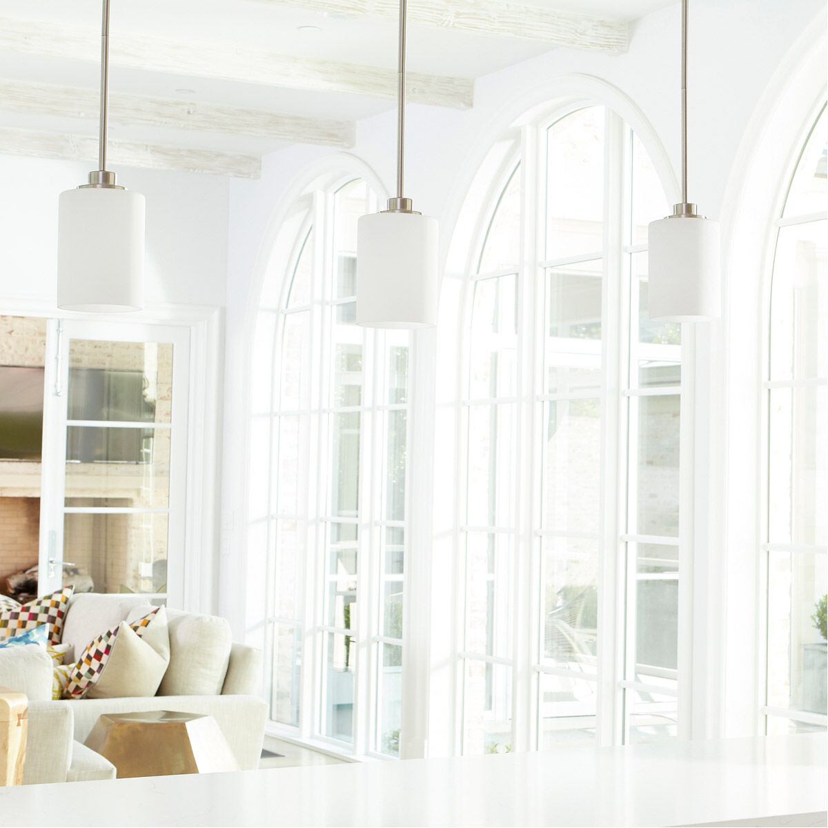 Lancaster 1 Light 5 inch Satin Nickel Mini Pendant Ceiling Light