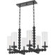 Lee Boulevard 6 Light 29.5 inch Matte Black Linear Chandelier Ceiling Light