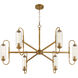 Whitmire 6 Light 40 inch Brushed Brass Chandelier Ceiling Light