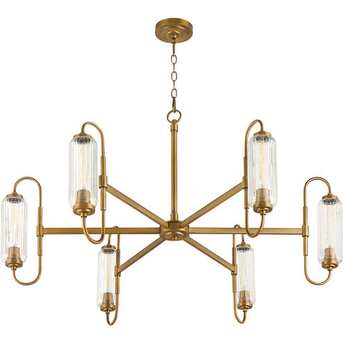 Whitmire 6 Light 40 inch Brushed Brass Chandelier Ceiling Light