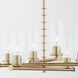 Mercier 6 Light 26 inch Aged Brass Chandelier Ceiling Light