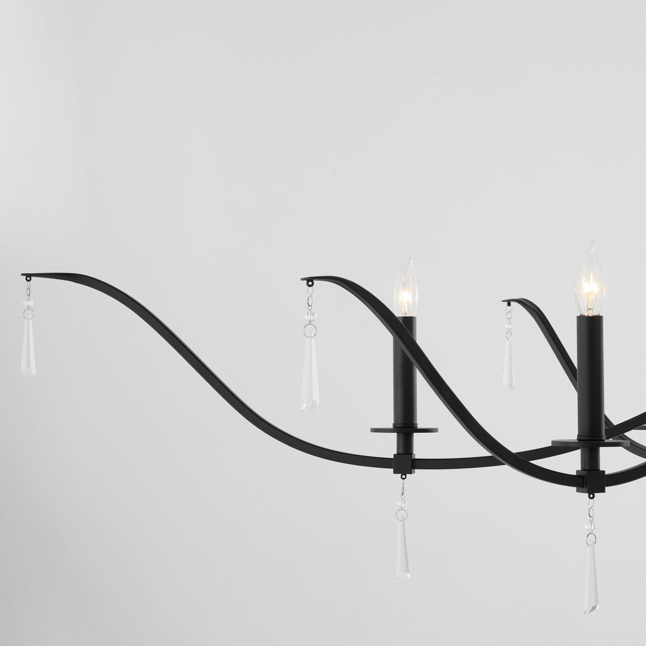 Majesty 8 Light 32 inch Matte Black Chandelier Ceiling Light