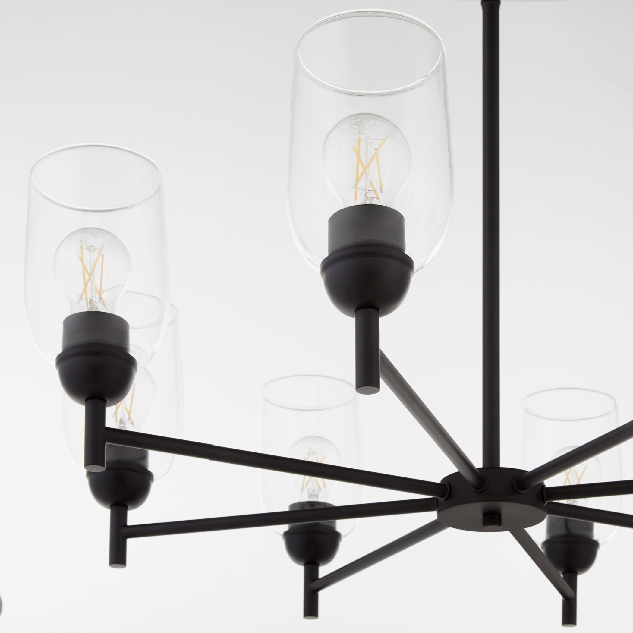 Wallinger 8 Light 32 inch Matte Black Chandelier Ceiling Light